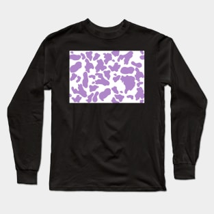 Purple Cow Girl Cottagecore on White Long Sleeve T-Shirt